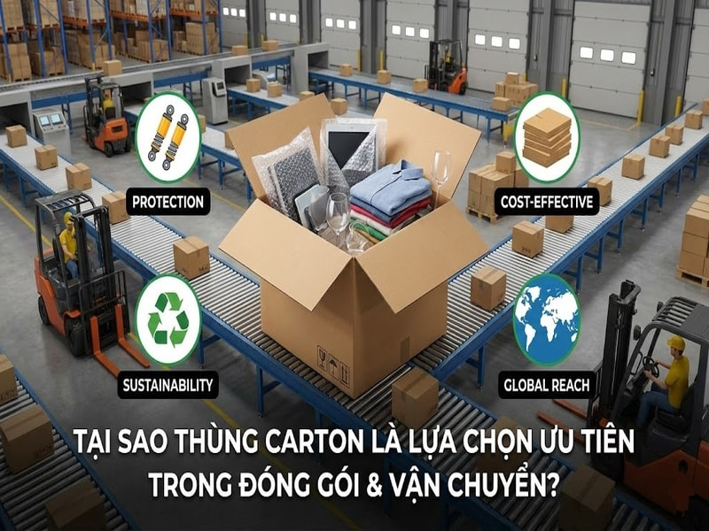 Tại sao thùng carton là lựa chọn ưu tiên và phổ biến trong đóng gói & vận chuyển?